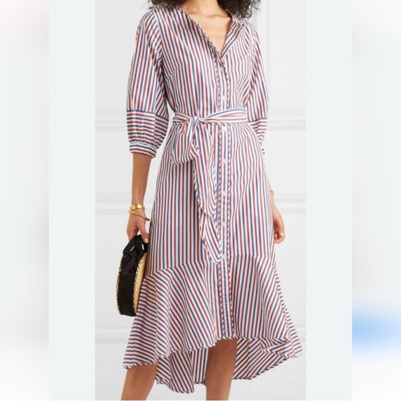 J. Crew Dresses & Skirts - J. Crew Red, White, and Blue Striped Midi Dress